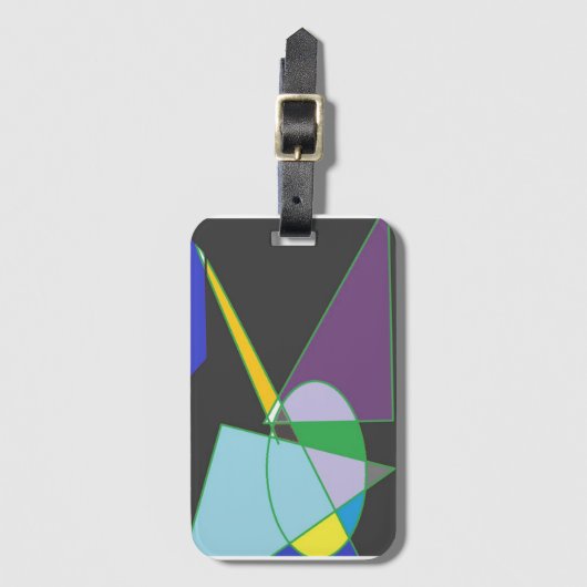 ABSTRACT GEOMETRIC ART ラゲッジタグ (正面縦)