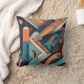 Abstract Geometric Art – Bold Vibrant Graphic クッション (ブランケット)