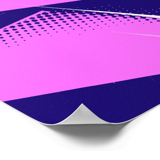 Abstract Geometric Art with Dark Blue Background ポスター (角)