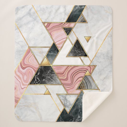 Abstract geometric background. Modern marble mosai シェルパブランケット (正面)