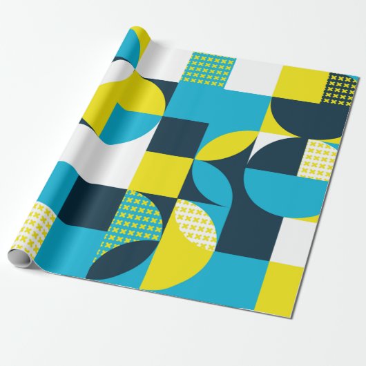 Abstract geometric background with squares,triangl ラッピングペーパー (アンロールド)