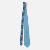 Abstract Geometric Black & Blue Custom Necktie ネクタイ (裏面)