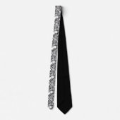 Abstract Geometric Black & White Custom Necktie ネクタイ (裏面)