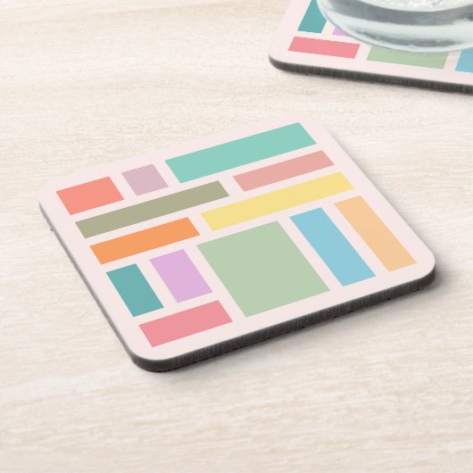 Abstract Geometric Blocks コースター (左側)