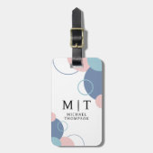 Abstract Geometric Circle Design Background ラゲッジタグ (正面縦)