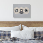 Abstract Geometric Circles and Lines キャンバスプリント (インサイチュ (寝室))