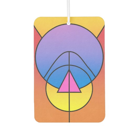 Abstract Geometric Circles Line Colorful  カーエアーフレッシュナー (正面)