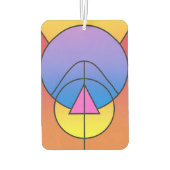 Abstract Geometric Circles Line Colorful  カーエアーフレッシュナー (裏面)