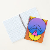 Abstract Geometric Circles Line Colorful ノートブック (内部)