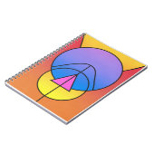 Abstract Geometric Circles Line Colorful ノートブック (左側)