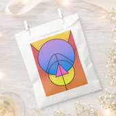 Abstract Geometric Circles Line Colorful  フェイバーバッグ (クリップ留めされた状態)