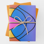 Abstract Geometric Circles Line Colorful  ラッピングペーパーシート (インサイチュ)