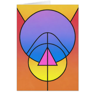 Abstract Geometric Circles Line Colorful Card