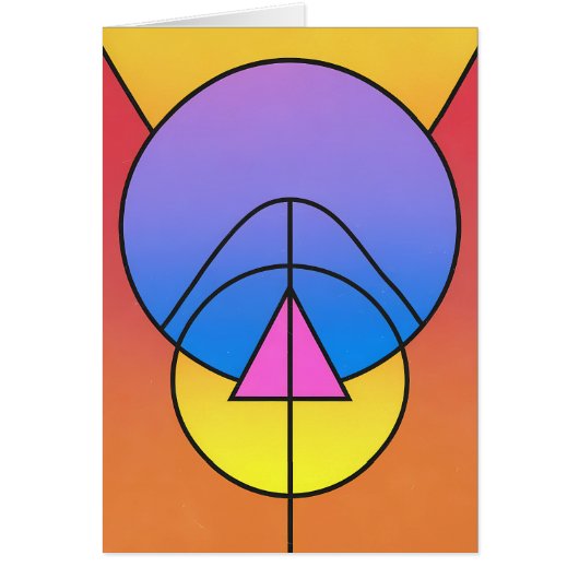 Abstract Geometric Circles Line Colorful Card (正面)