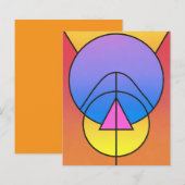 Abstract Geometric Circles Line Colorful Paper  (正面/裏面)