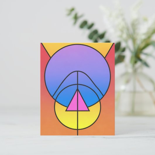 Abstract Geometric Circles Line Colorful Paper  (スタンド正面)