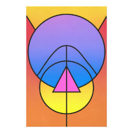 Abstract Geometric Circles Line Colorful Poster フォトプリント