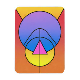 Abstract Geometric Circles Line Colorful Poster マグネット