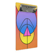 Abstract Geometric Circles Line Colorful Poster ミニクリップボード (アングル)