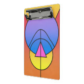 Abstract Geometric Circles Line Colorful Poster ミニクリップボード (アングル2)