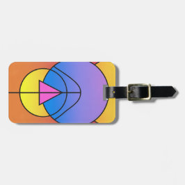 Abstract Geometric Circles Line Colorful Poster ラゲッジタグ