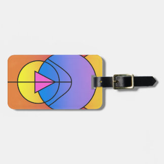 Abstract Geometric Circles Line Colorful Poster ラゲッジタグ