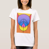 Abstract Geometric Circles Line Colorful Tシャツ (正面)
