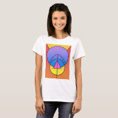 Abstract Geometric Circles Line Colorful  Tシャツ (正面フル)