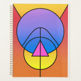 Abstract Geometric Circles Line  Poster プランナー手帳