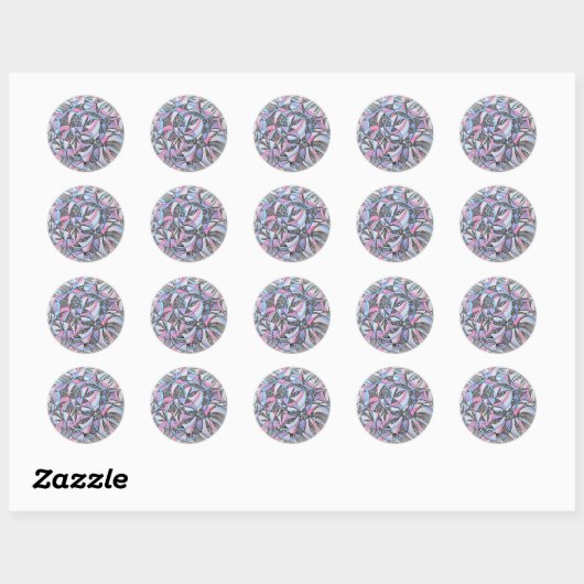Abstract Geometric Circles Mandala Sticker ラウンドシール (シート)