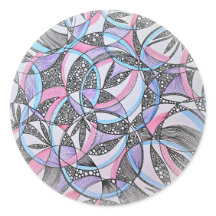 Abstract Geometric Circles Mandala Sticker