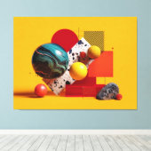 Abstract geometric colorful composition  キャンバスプリント (インサイチュ (ウッドフロア))