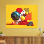 Abstract geometric colorful composition  キャンバスプリント (インサイチュ (リビング))