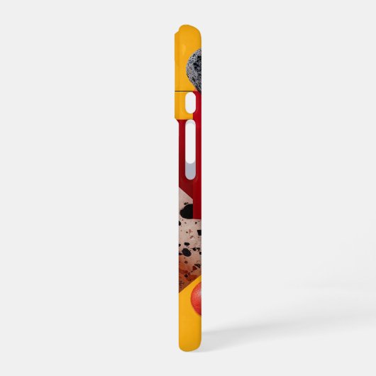 Abstract geometric colorful composition  iPhone 16ケース (左側面)