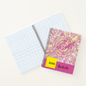 Abstract geometric contemporary colourful spiral  ノートブック (内部)