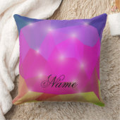 Abstract Geometric Crystal Mosaic in Pink クッション (ブランケット)