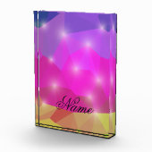 Abstract Geometric Crystal Mosaic in Pink フォトブロック (右)