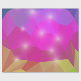 Abstract Geometric Crystal Mosaic in Pink ラッピングペーパー