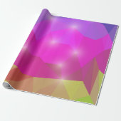 Abstract Geometric Crystal Mosaic in Pink ラッピングペーパー (アンロールド)