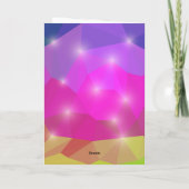 Abstract Geometric Crystal Mosaic in Pink 招待状 (裏面)