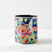 Abstract geometric digital pattern 17 - Coffee Mug ツートーンマグカップ (中央)