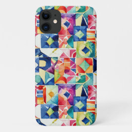 Abstract geometric digital pattern 17-Iphone Case iPhone 11 ケース
