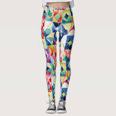 Abstract geometric digital pattern 17 - Leggings レギンス (正面)