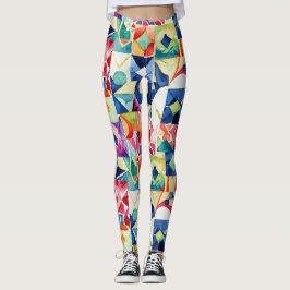 Abstract geometric digital pattern 17 - Leggings レギンス