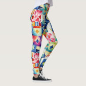 Abstract geometric digital pattern 17 - Leggings レギンス (右)