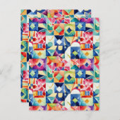 Abstract geometric digital pattern 17 - Postcard ポストカード (正面/裏面)