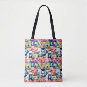 Abstract geometric digital pattern 17 - Tote Bag トートバッグ (正面)