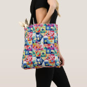 Abstract geometric digital pattern 17 - Tote Bag トートバッグ (クローズアップ)