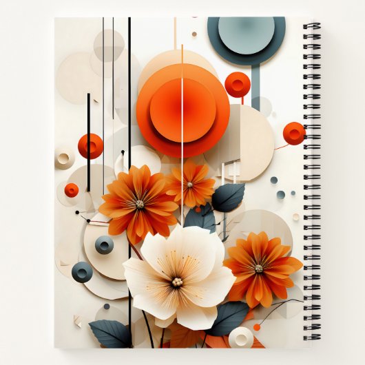 Abstract Geometric Floral ノートブック (裏面)