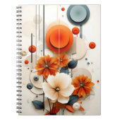 Abstract Geometric Floral ノートブック (正面)